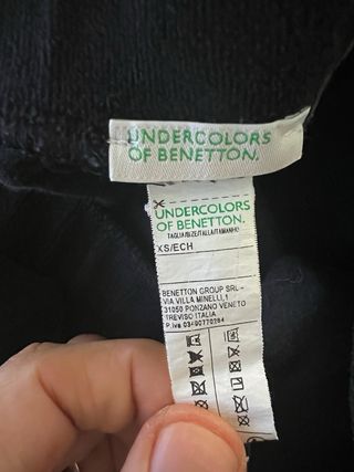 Pantaloni Benetton ciniglia neri taglia M