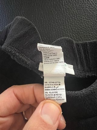 Pantaloni Benetton ciniglia neri taglia M