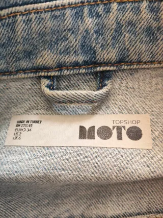 Cazadora vaquera Topshop plateada