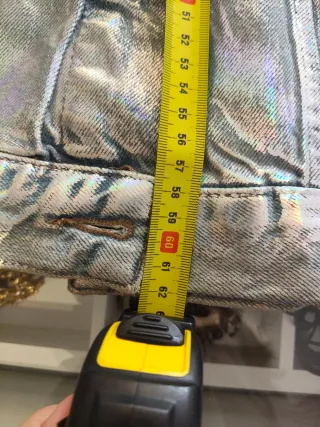 Cazadora vaquera Topshop plateada