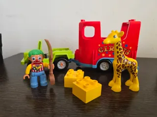 Lego Duplo Jeep Circo con Giraffa e Clown