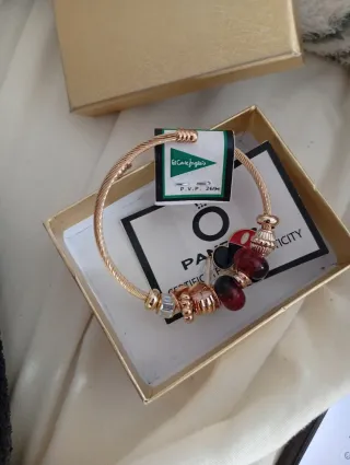 Pulsera Pandora Mickey Mouse Oro y Rojo