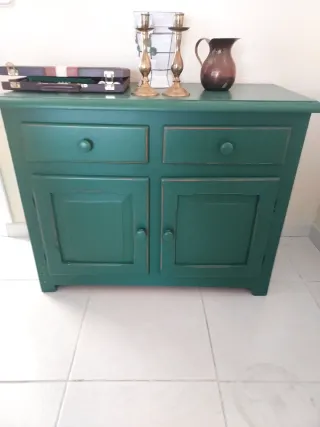 Mueble provenzal verde 98x44x75