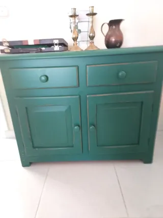 Mueble provenzal verde 98x44x75