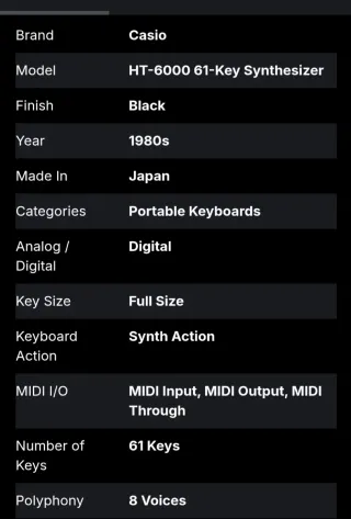 Teclado Sintetizador Casio HT-6000 ¡¡OPORTUNIDAD!!