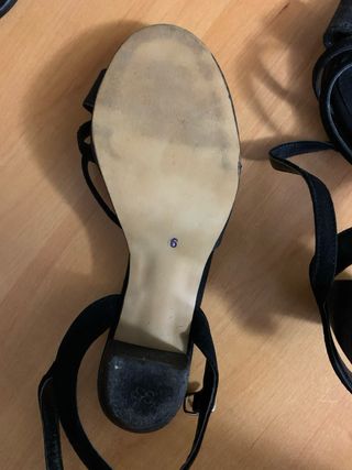 Sandalias de fiesta tacón negro