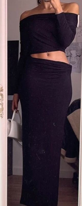 Conjunto Falda y Top Negro