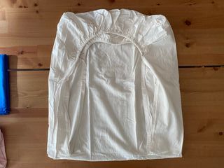 3 Sábanas Cuna Azul, Blanca y Rosa