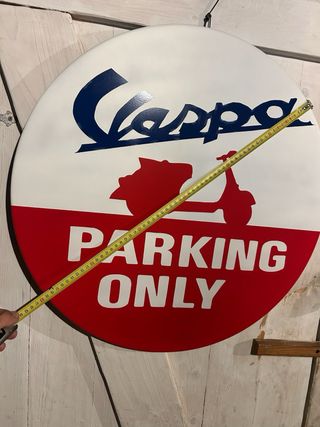 Cartello Vespa Parking Only Metallo 60cm