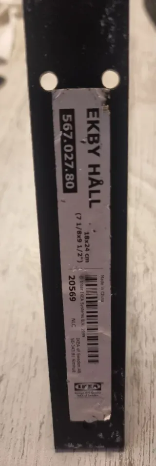 Soportes Estantería Ikea Ekby Hall Metal Negro