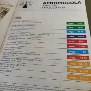 Catalogo Aeropiccola n° 57 modellismo
