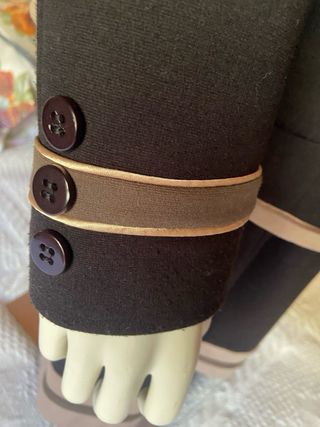 Completo CHOPIN vestito e giacca nero beige