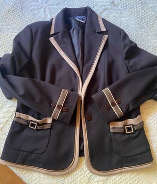 Completo CHOPIN vestito e giacca nero beige