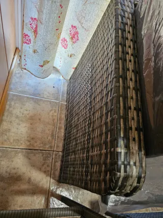 Conjunto Terraza Ratán Negro y Marrón