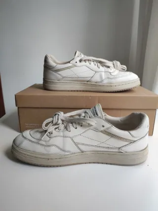 Zapatillas Pompeii Elan Leather Off White blancas