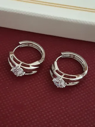 Pendientes Aro Baño Plata 2cm