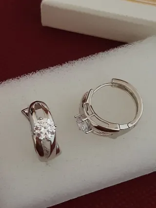 Pendientes Aro Baño Plata 2cm