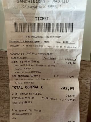 Xiaomi Redmi 15 Negro