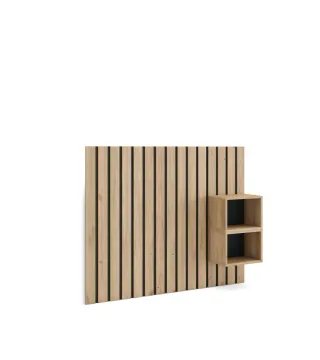 Cabecero con mesitas, 133x107x3 cm, Roble