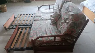 Sofá Cama Bambú y Mimbre