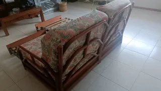 Sofá Cama Bambú y Mimbre