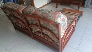 Sofá Cama Bambú y Mimbre