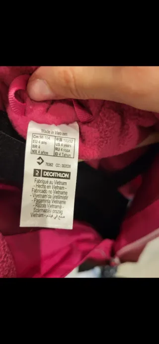 Conjunto de esquí 4 años: abrigo, peto y guantes