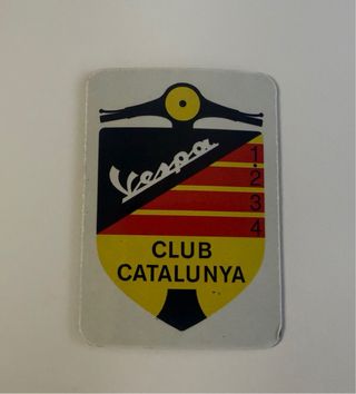 Placca Vespa Club Catalunya Smaltata