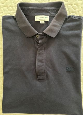 Polo Lacoste Manga Larga Azul Marino XXL