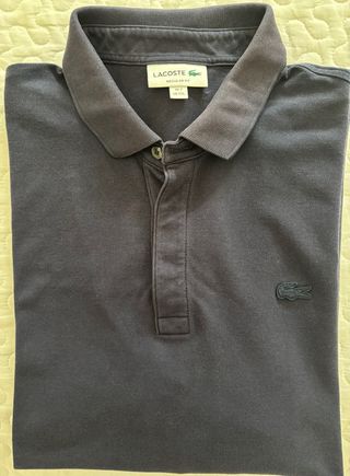 Polo Lacoste Manga Larga Azul Marino XXL