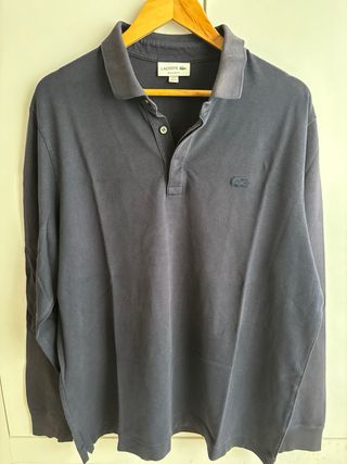 Polo Lacoste Manga Larga Azul Marino XXL