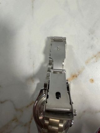 Estilo Omega Cronógrafo Deportivo Naranja y Plata