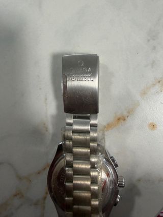 Estilo Omega Cronógrafo Deportivo Naranja y Plata