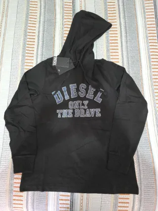 Sudadera Diesel Negra con Capucha Nueva