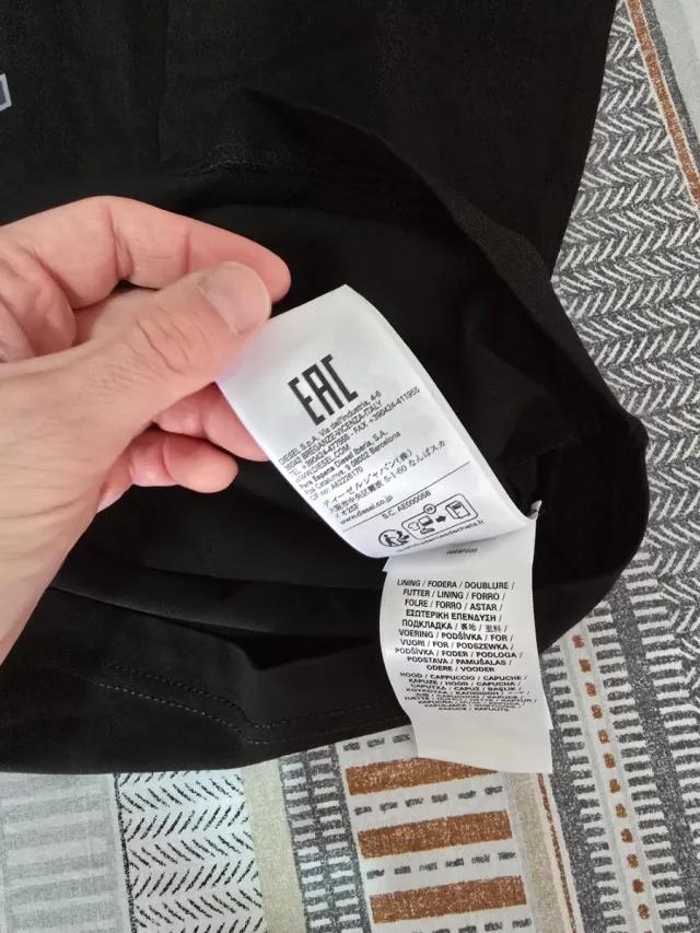 Sudadera Diesel Negra con Capucha Nueva