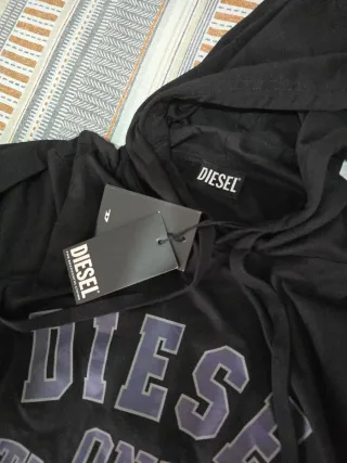 Sudadera Diesel Negra con Capucha Nueva