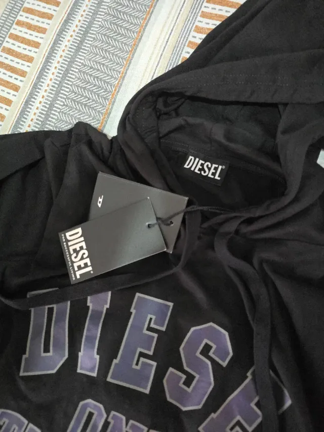 Sudadera Diesel Negra con Capucha Nueva