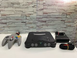 Nintendo 64 Consola Negra y Gris