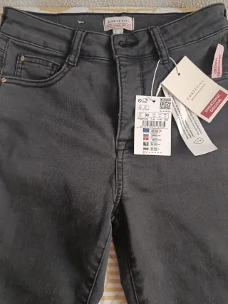 Pantalón vaquero gris Cortefiel Talla 36
