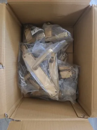 Picaporte dorado vintage - Juego de 7 picaportes