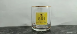 Vasitos de licor con borde dorado vintage