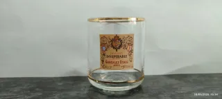 Vasitos de licor con borde dorado vintage