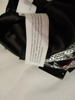 Bolso Zara metalizado plata con flecos