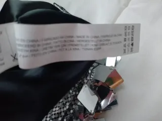 Bolso Zara metalizado plata con flecos