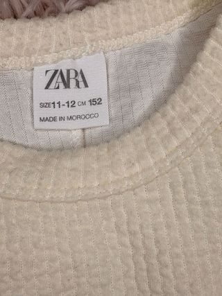 Sudadera Zara niña crema talla 11-12