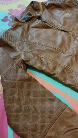 Chaqueta imitación piel marrón Talla 16