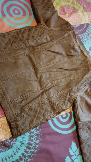 Chaqueta imitación piel marrón Talla 16