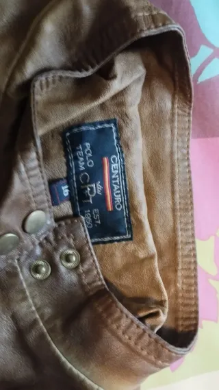 Chaqueta imitación piel marrón Talla 16