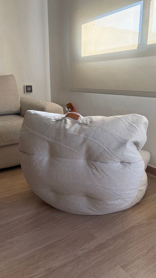 Sillón Puff Beige Poliestireno