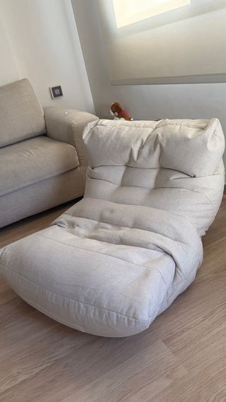 Sillón Puff Beige Poliestireno